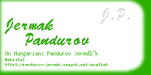 jermak pandurov business card
